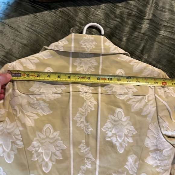 Brocade Women Jacket, Lite Sage fully lined double breasted, size 8 Apostrophe - Picture 9 of 13